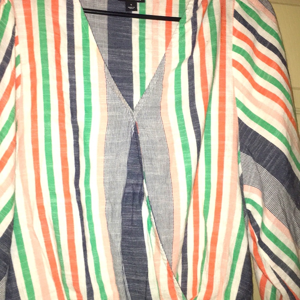 Striped crop shirt